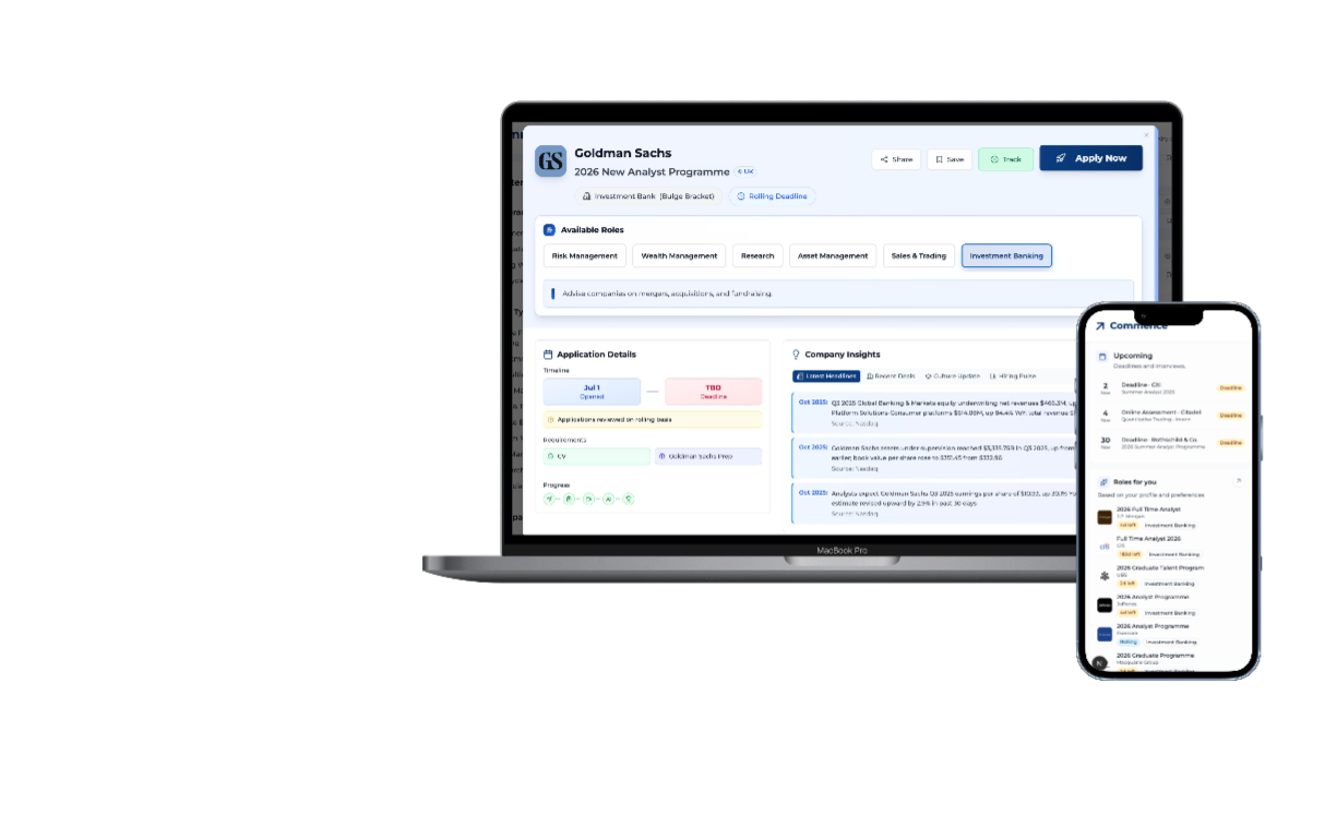 Commence Platform Mockup